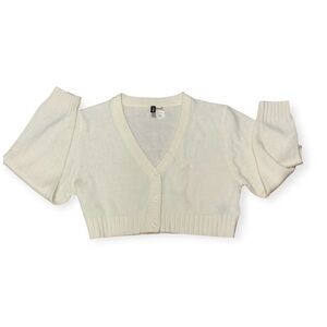H&M Cream Button-Up Cardigan